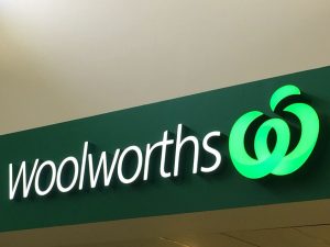 woolworths sign - property prices unnaffected
